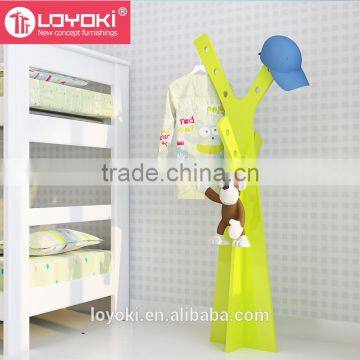 Hot Sale Wooden DIY Coat Rack Stand Kids Room Clothes Hanging Tree Shaped Coat Rack photo-3