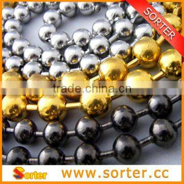 Manufacturer For Nickel Stainless steel Steel Brass Metal Beaded Ball Chain For Wholesale