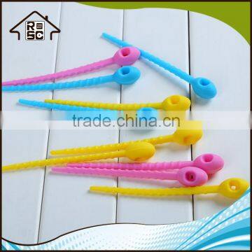 NBRSC Colorful All-Purpose Silicone Multi-use Smart Food Saver Bread Bag Clip Household Snake Ties photo-4