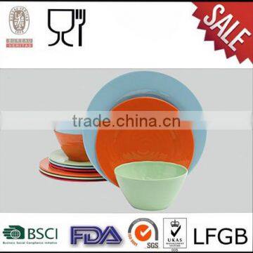 Solid color melamine dinnerware sets wholesale from china