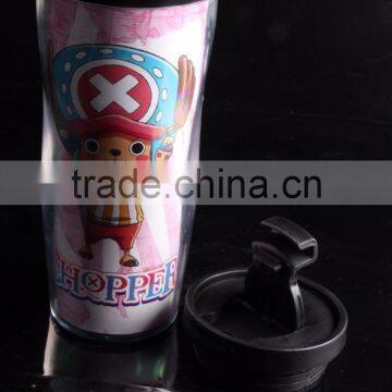 12oz BPA Free Paper Insert Double Wall Plastic Tumbler/ Thermo Mug photo-2