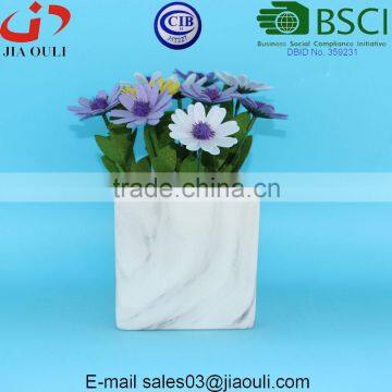 12cm Marble Design Ceramic Square Plant Pot photo-2