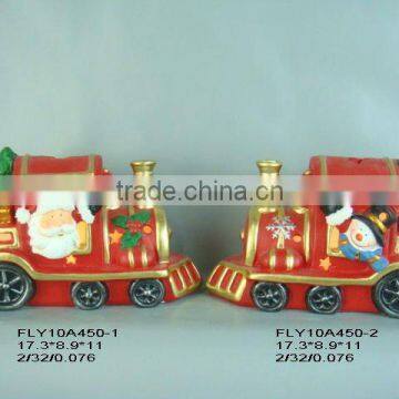 train ceramic candle holder 9018