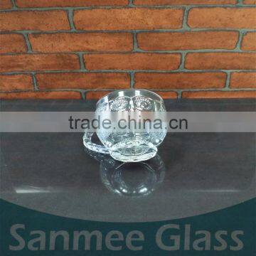 Fashionable Embossed Glass Tea Cup photo-3