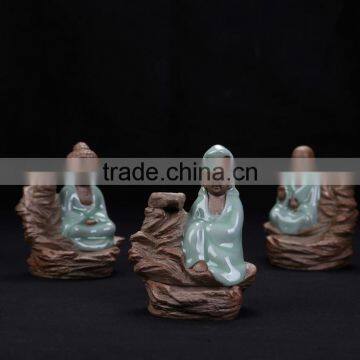 Buddha Guanyin Backflow Incense Burner Ceramic Crafts Decoration photo-2