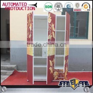 Indian Bedroom Wardrobe Designs 3 Door Steel Wardrobe Cabinet With Lock photo-4