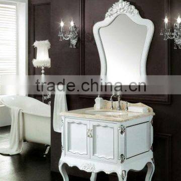 New French Style vanity units mirror cabinet,Quality bathroom vanity with marble top,Classic wood bath cabinet(BF08-4131)