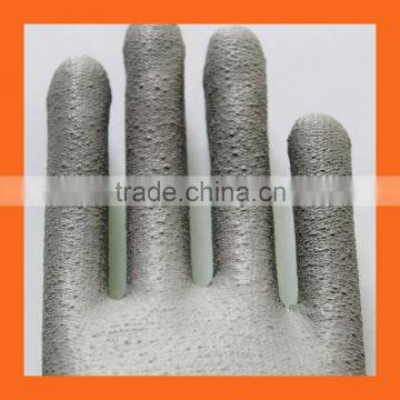 EN 388 4543 Hi VIZ Green UHMWPE Liner PU Coating Cut Resistant Gloves,Cool Breathable Garden Gloves photo-4