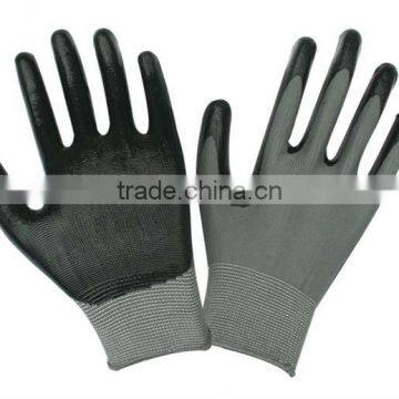 10 Guage Black Seamless Knitted Liner, Grey Latex Palm Coating, Crinkle Finish photo-5