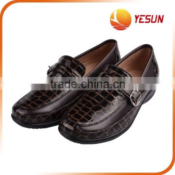 PU Brown lady Leather Shoes