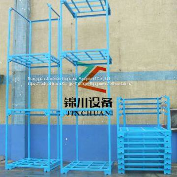 Metal Tier Rack Pallet Stacking Frames Corrosion Protection