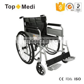 TOPMEDI hot selling cheapest wheelchair TSW808 New product manual steel Wheelchair for handicapped