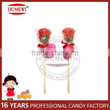 Handmade Rose Shape Jelly Soft Lollipop Candy photo-3