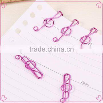 Colorful Musical Note Metal Clip Paper Clips