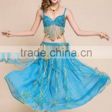 Handmade sexy sequin beaded costume for belly dance stage costume