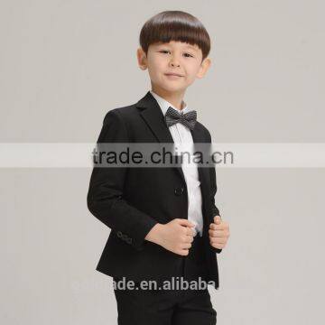 Custom Made High Class All Black Trendy Kids Tuxedo Suit Business Suits for Children photo-6