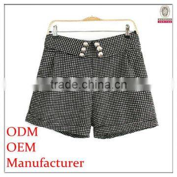 Hot selling high quality new design ladies casual fashion dot print shorts