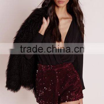 Nice Design High Waisted Girls Sequin Shorts Wholesale photo-2
