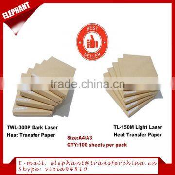 Cheap Price Light Heat Transfer Paper for T-shirt With Larse Printer