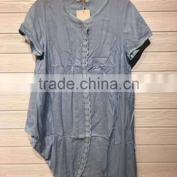 GZY Stock Summer Cotton Clothing Women Blouse