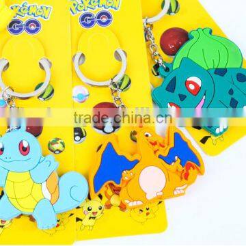 Mini Cartoon Pokemon Figures Custom Keychain for Little Gift