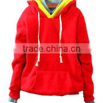 2 Player Color Block Hooded Style Slim Thicken Winter Warm Hoodie for Ladies photo-2