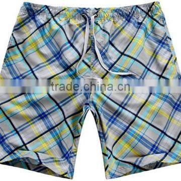 Light color lattice man's swimwear beachwear for men