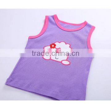 2017 Cheap Wholesale Summer Casual Baby Girl Ruffled Top Sleeveless Girls t Shirt photo-4
