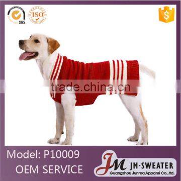 Custom knit red color pet dog clothing christmas dog sweater