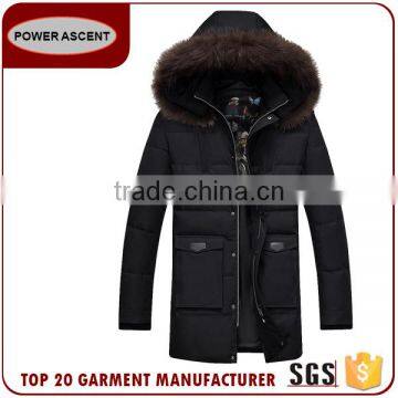 Fur Hood Business Leisure Down Jacket for Winter Men