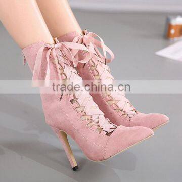 Zm11651a 2017 New Arrivals Fashion High Heel Boots for Women Bandage Shoes photo-4