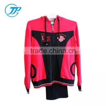 OEM Custom Tracksuits Woman Long Sleeve Sport Suits Wear Casual Set With a Hood Manufactures Factory