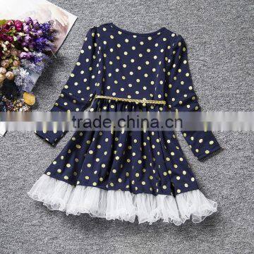 A0217#Unique Baby Girl Names Images Dress Long Sleeve Girls Dress photo-2