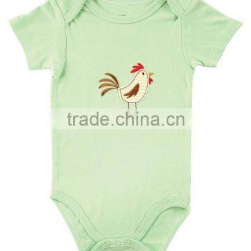 Unisex Applique Bee Summer Wear Short Sleeve Wholesale Pattern Custom Made Infant Cotton Baby Romper photo-4