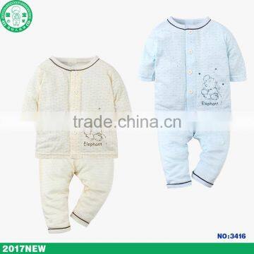 Wholesale Spring Newborn Unisex Baby Long Sleeve+pants 2pieces Clothing Sets