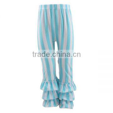 2017 Children Striped Boutique Kids Clothing Ruffle Pants Girls Leggings Wholesale photo-4