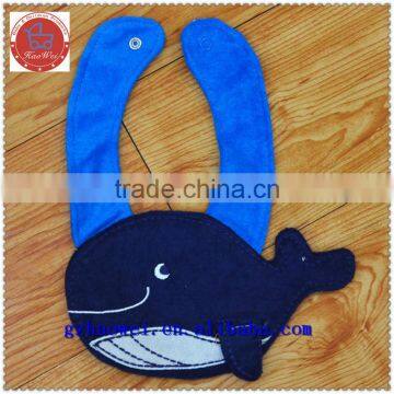 Addorable whale comfortable terry Baby burp cloths