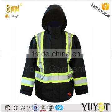 3M FR Reflective Tape Black 6 OZ Nomex workwear with hood