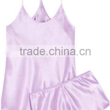 Women Sexy 2017 Hot Sale Silk-Satin Pajamas Set of Soft Feeling