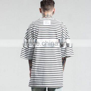 Stripe Cotton Short Sleeves t Shirt for Men photo-4