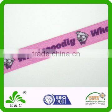 dye sublimation print narrow woven ribbon with custom logo or design