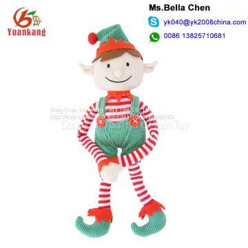 China Custom Mini Cute Plush Elves Doll 100% Polyester Soft Christmas Plush Elf Toy