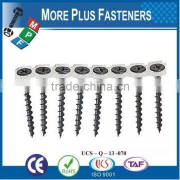 Made in Taiwan Phillips Bugle Head Coarse or Fine Thread Sharp Point Drywall Screw Collated in Plastic Strips photo-4