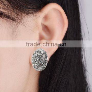 Customized Unisex 925 Sterling Silver Round Heavy Cartilage Hiphop Earrings Studs Jewelry Wholesale photo-3