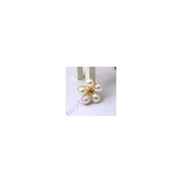 5 petals pearl flower cabochon phone shell accessory