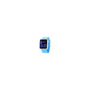 Pink Silicone LED Digital Wrist Watch EL Backlight Binary Watches