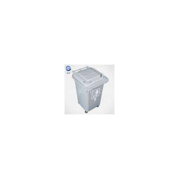 60L Outdoor Mobile Plastic Garbage Bins With Wheels For Supermarket / Hotel