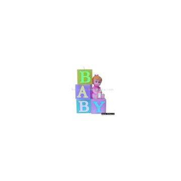 Sell Girl Sitting on Cubes Candle