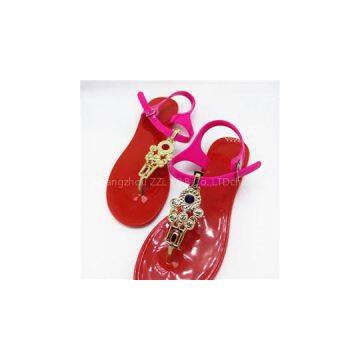 Ladies Sandals Good Quality Pvc Flat Sandals Comfortable Open-toed Sandals