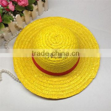 (Cheap) One Piece Cosplay hat Luffy Straw hat wholesale One Piece Cosplay costume accessory